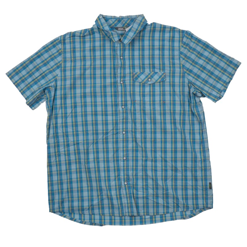 Stio Curtis Camp Shirt SS - Men's XXL Light Blue
