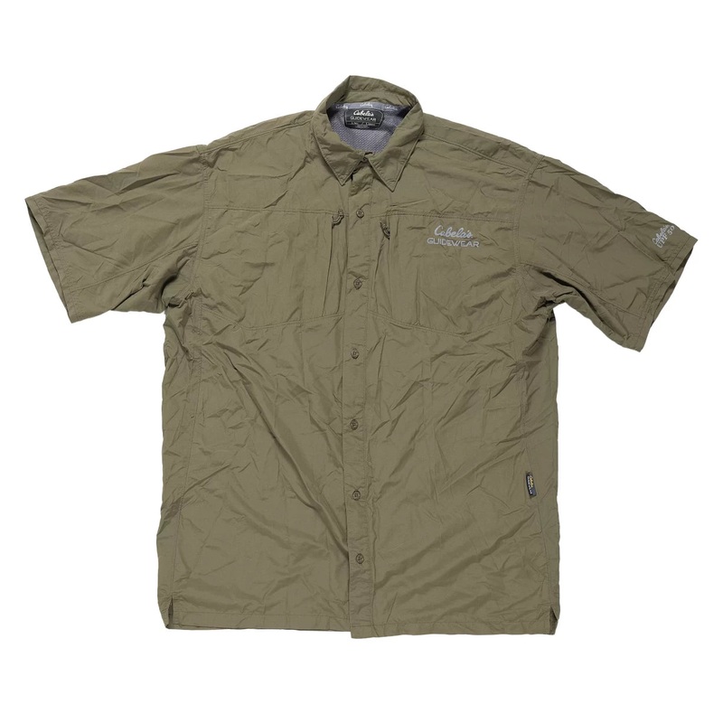 Cabela's Guidewear Short-Sleeve Button Down L/Tall Green