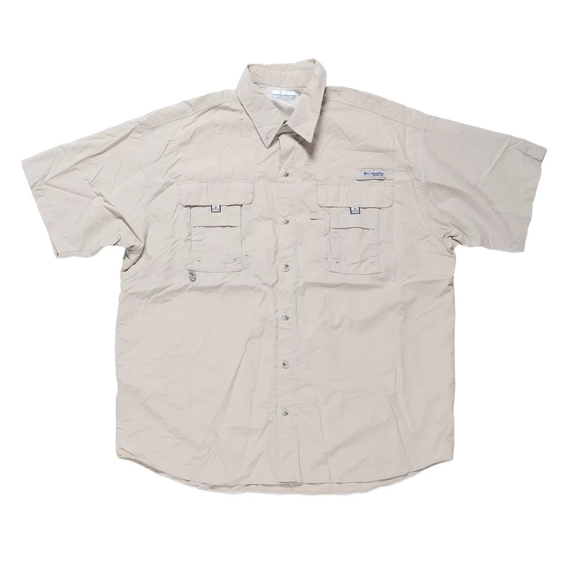 Columbia PFG Bahama Short Sleeve Shirt XL Fossil