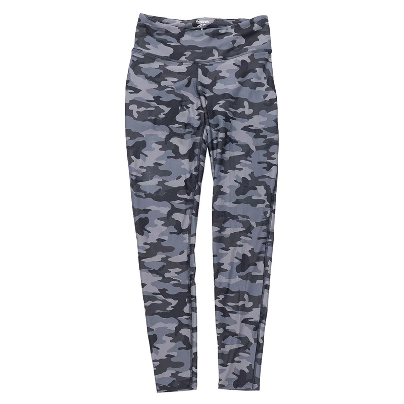 Reebok Lux Bold Camo Print Leggings - Women's S Black Camo