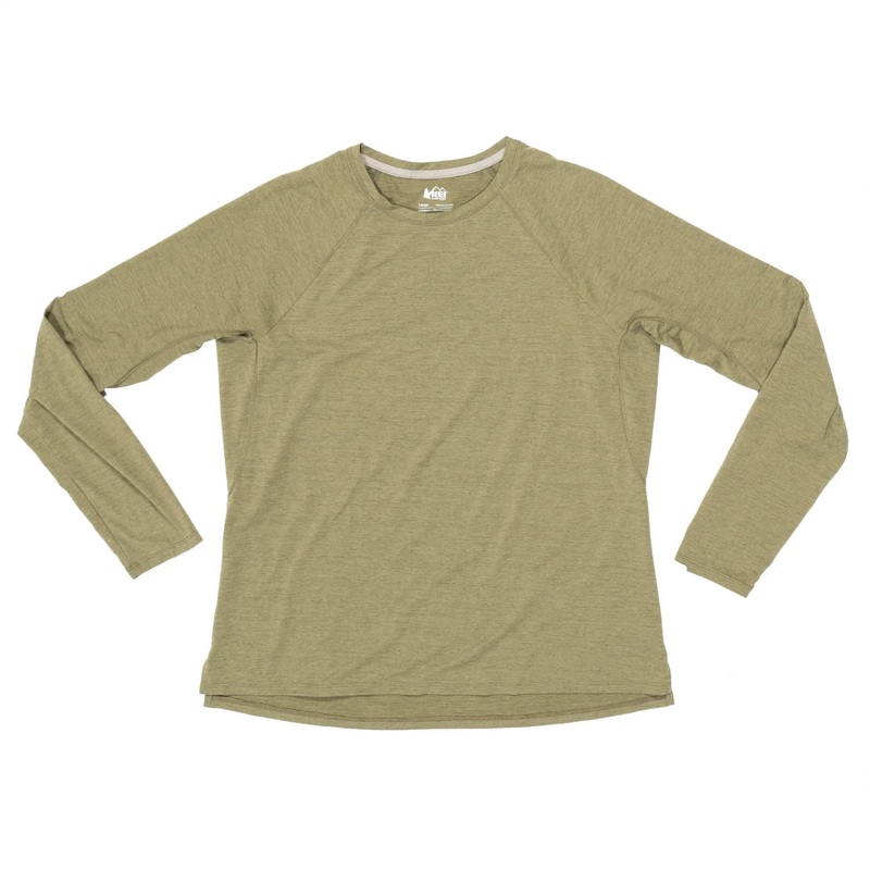 REI Co-op Swiftland Long-Sleeve Running T-Shirt - Women's L Green