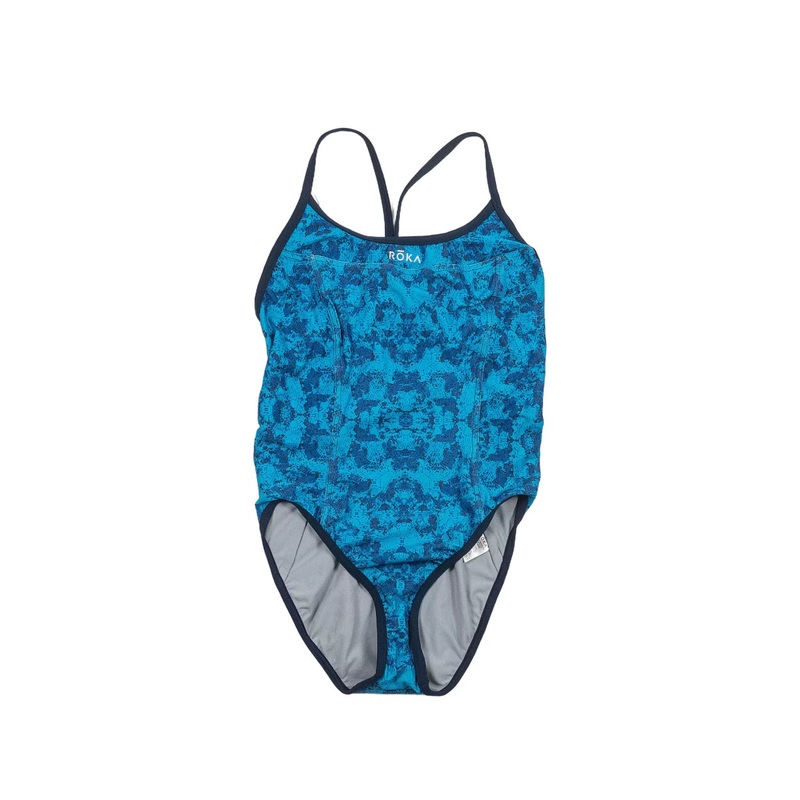 Roka Elite Triangle Back Swimsuit L Blue