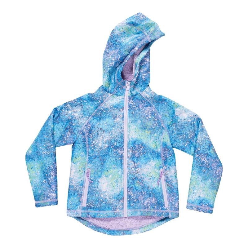 All In Motion Softshell Sherpa Jacket - Girls' 5/6 Blue/Green