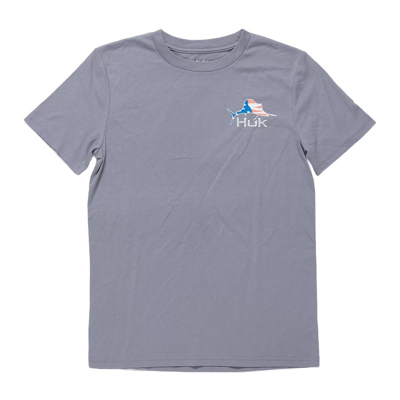 Huk Fish Huk Tee L Grey