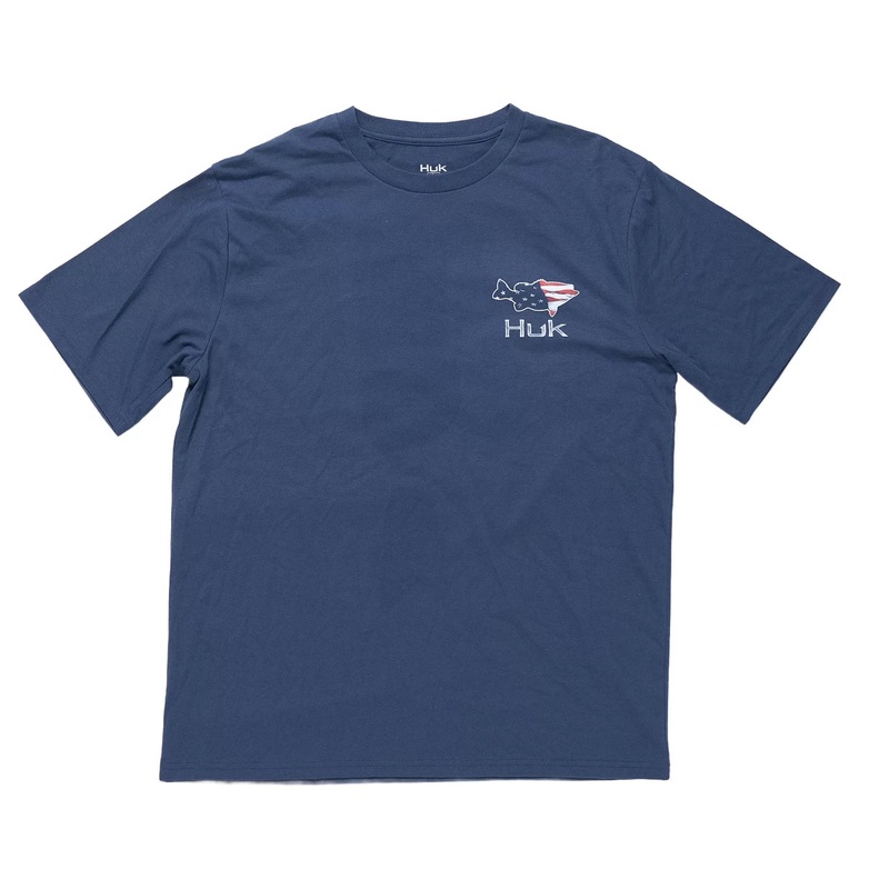 Huk Fish Flag Tee L Navy