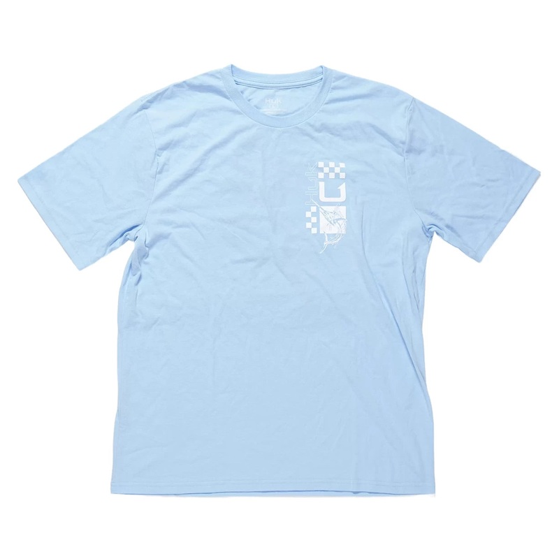 Huk Fish Racer Tee L Light Blue