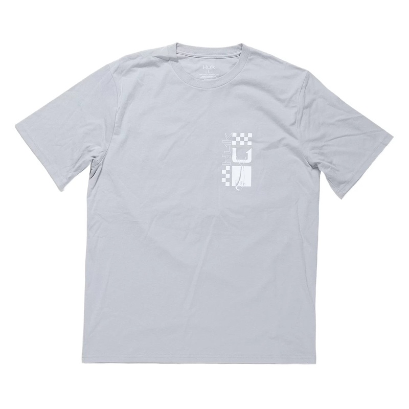 Huk Fish Racer Tee L Light Gray