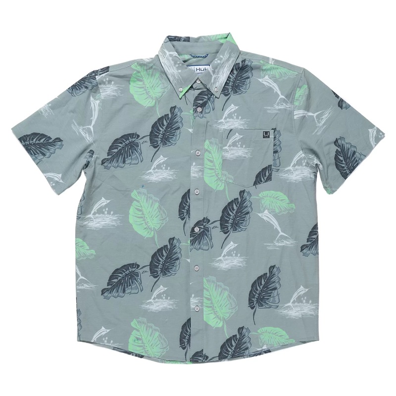 Huk Kona KC Printed Shirt - Men's M Volcanic Ash