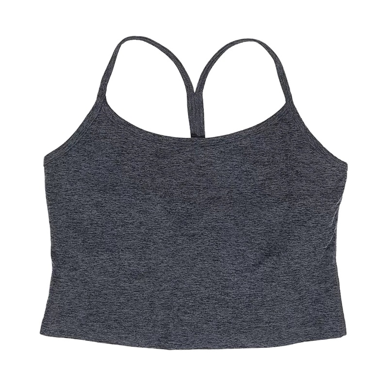 Beyond Yoga Slim Racerback Cropped Tank M Grey