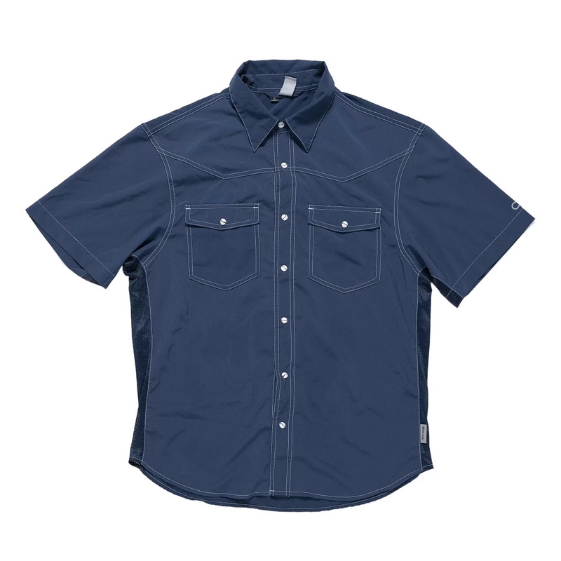 Club Ride Button Up Shirt - Men's M Navy