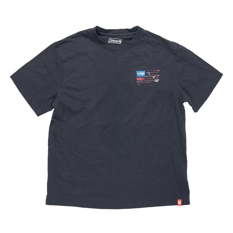 Coleman Fishing Flag T-Shirt M Black