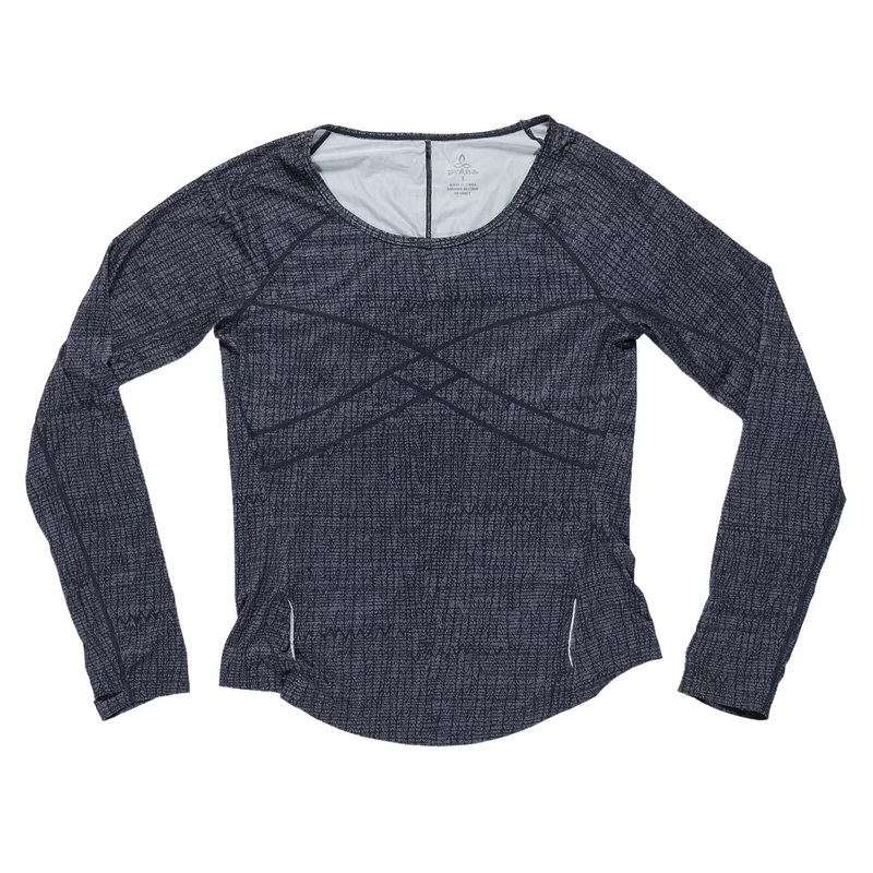 PrAna Whitney Long Sleeve Top - Women's S Black/Grey