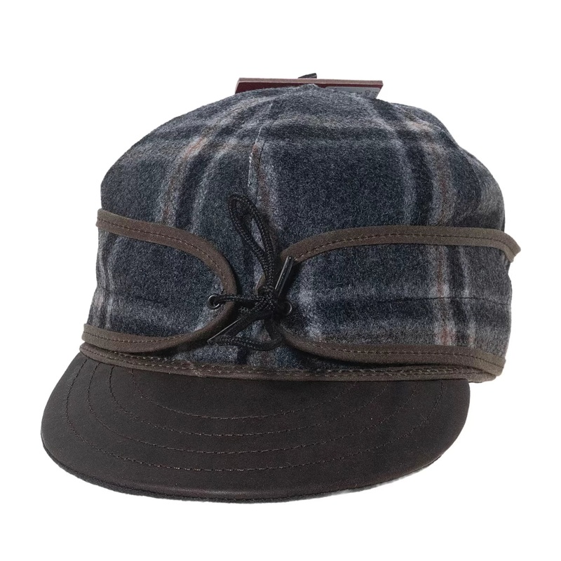 Stormy Kromer The Original With Leather 7 3/8 Plaid