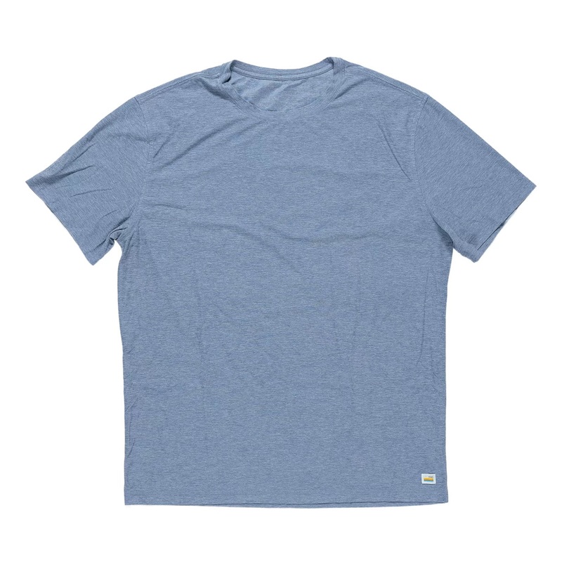 Vuori Short Sleeve Ponto Performance Tee Estimated L Blue Heather