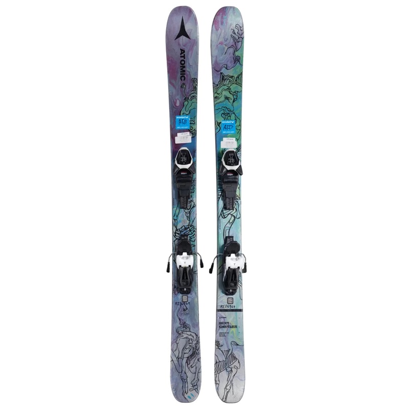 Atomic Bent Chetler Mini Skis 2023 - Kids' w/ Atomic L6 GW Demo Bindings 143cm Blue/Green