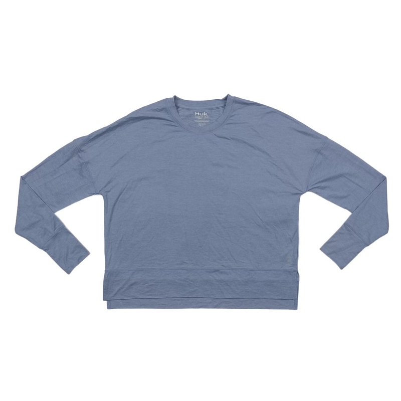 Huk Bayside Pullover Crew - Women's M Lightning Sky Heather