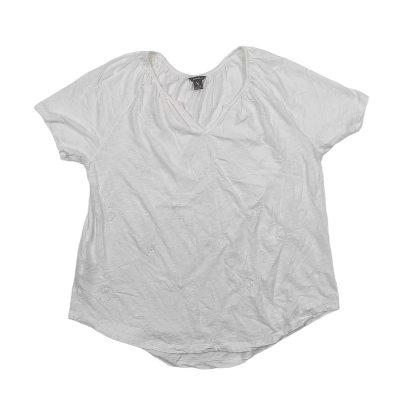 Eddie Bauer V-Neck T-Shirt - Women's XL White