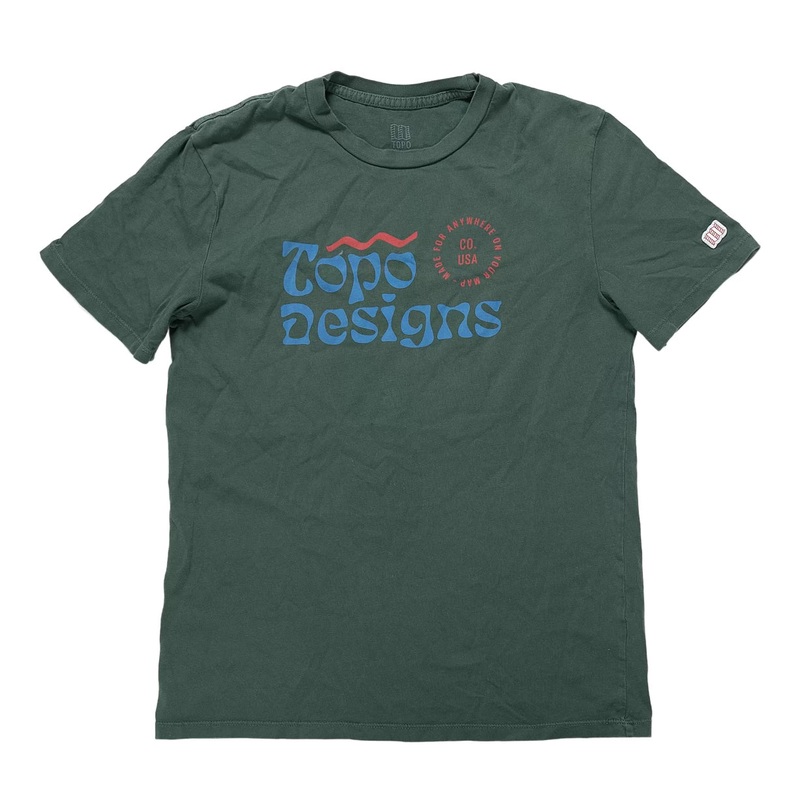 Topo Designs Graphic T-Shirt S Green
