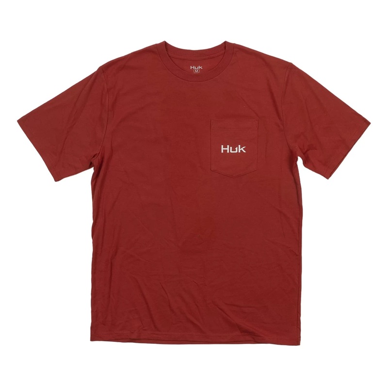 Huk KC Lures Short Sleeve Pocket Tee - Men's M Craw Red