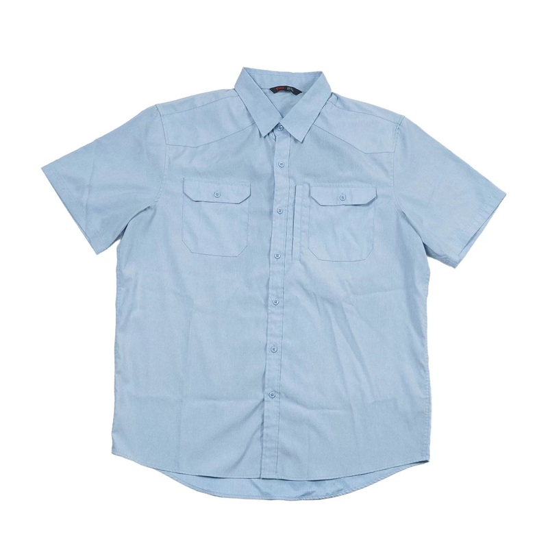 Stoic Short Sleeve Button Up - Men's XL Light Blue