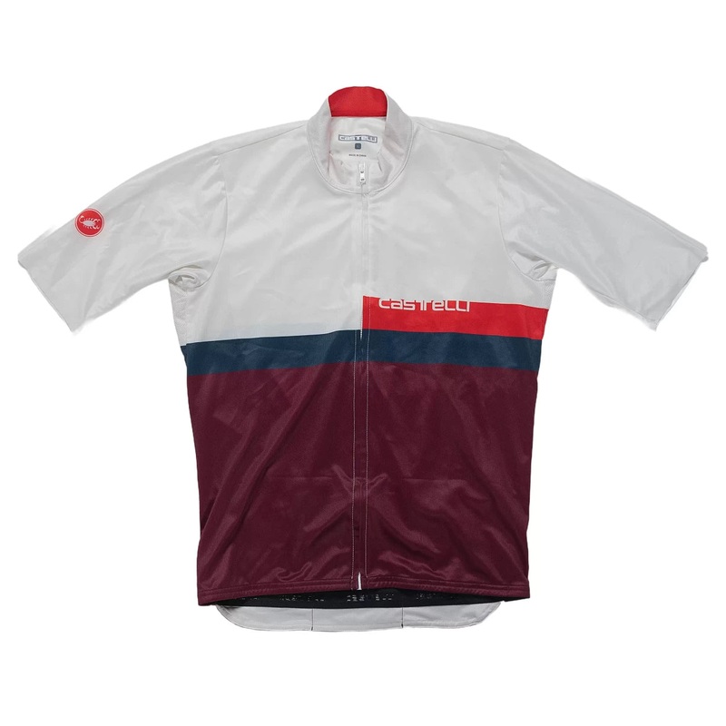 Castelli Blocco Jersey L White/Red