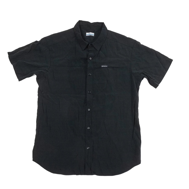 Columbia Sage Peak Button Up Shirt - Men's L Black