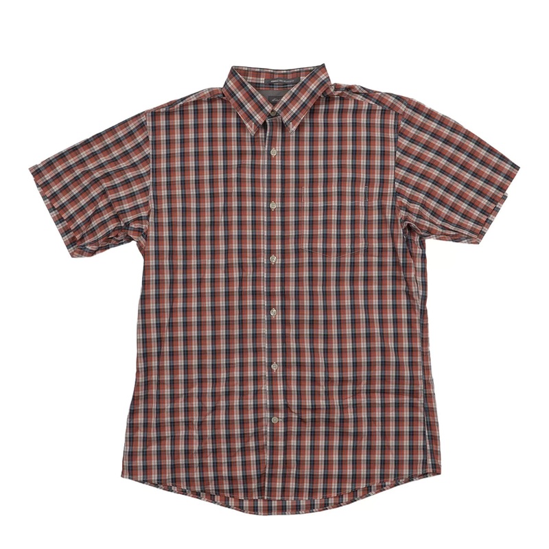 Eddie Bauer Button Down Short Sleeve - Men's M Red