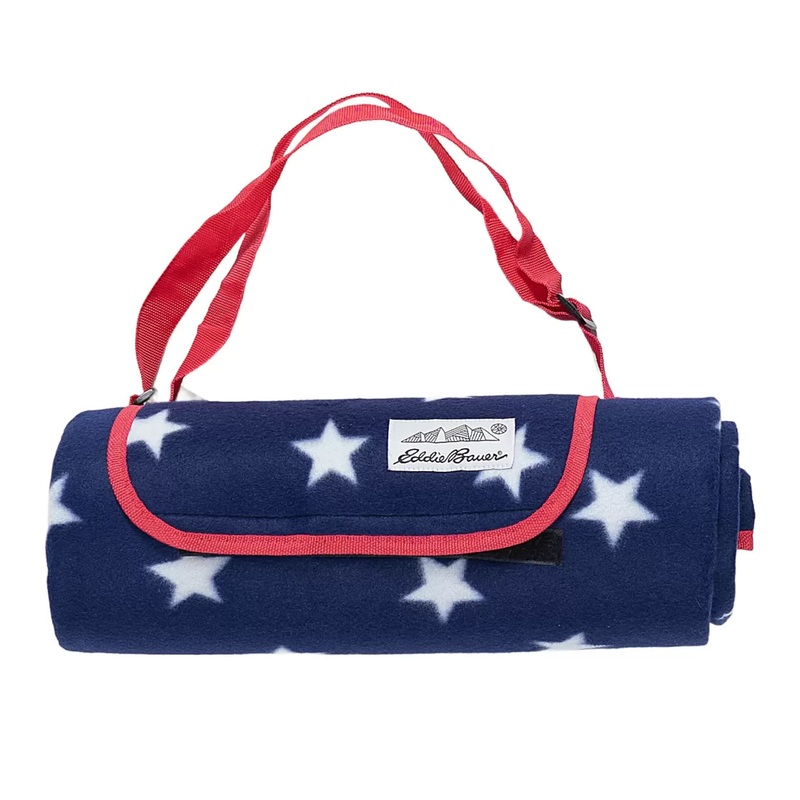 Eddie Bauer Outdoor Camp Blanket One Red White Blue