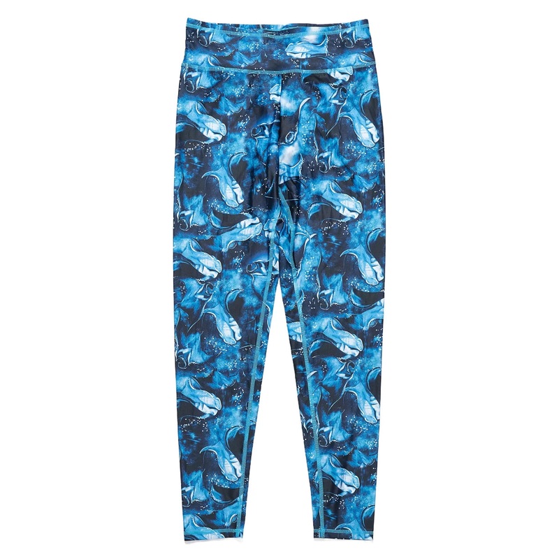 Spacefish Army Eco-Friendly Manta Mayhem Contour Legging - Women's L Blue