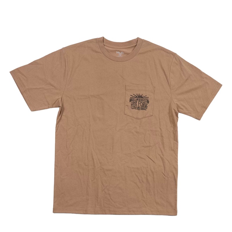 Huk Permit Sun Pocket Tee M Brown
