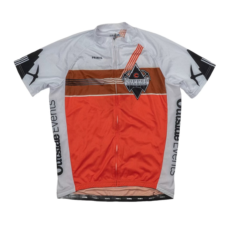 Primal Copper Triangle Race Bike Jersey - Men's L Orange/White