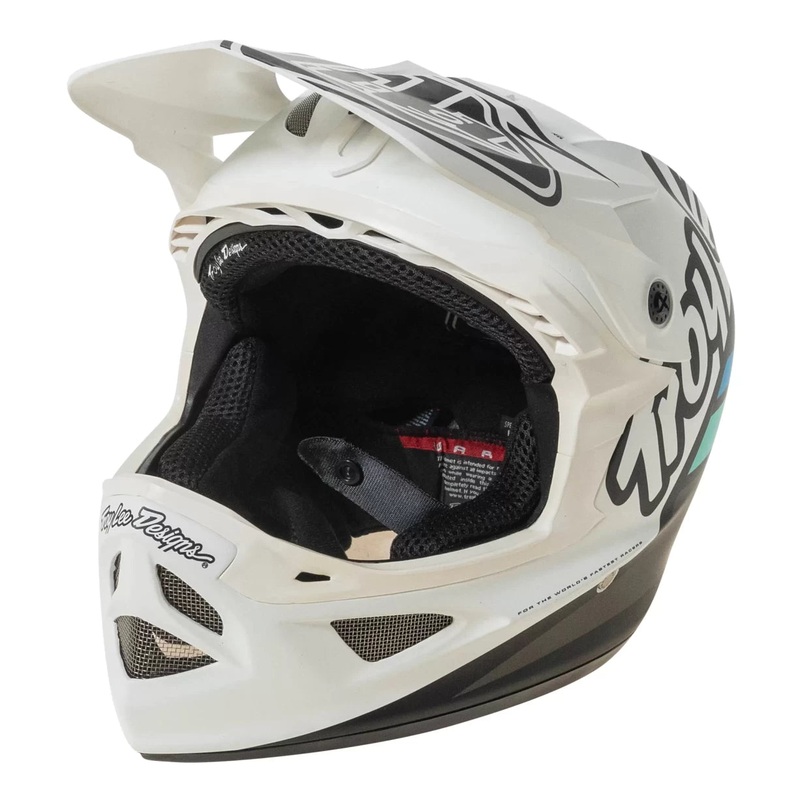 Troy Lee Designs D3 Fiberlite Full Face Helmet Silhouette L White