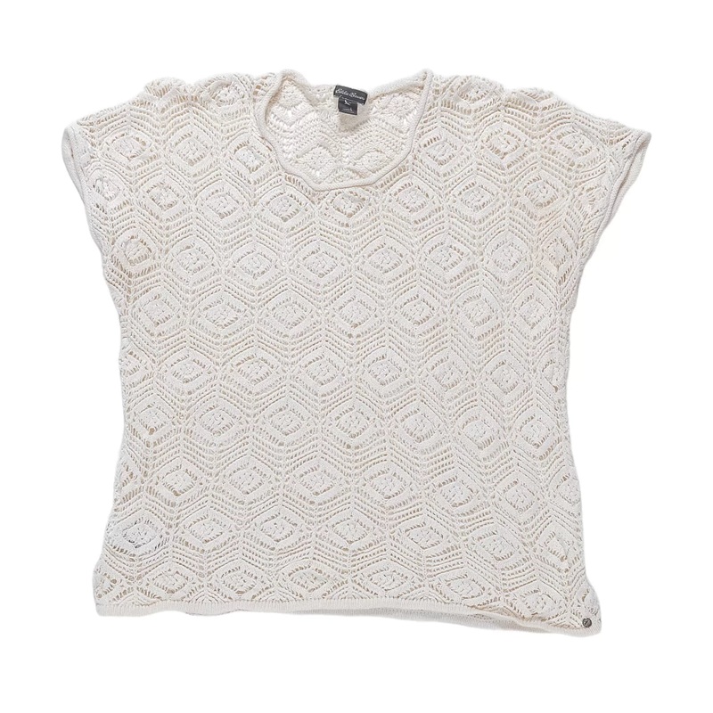 Eddie Bauer Knit Linen Shirt - Women's L White