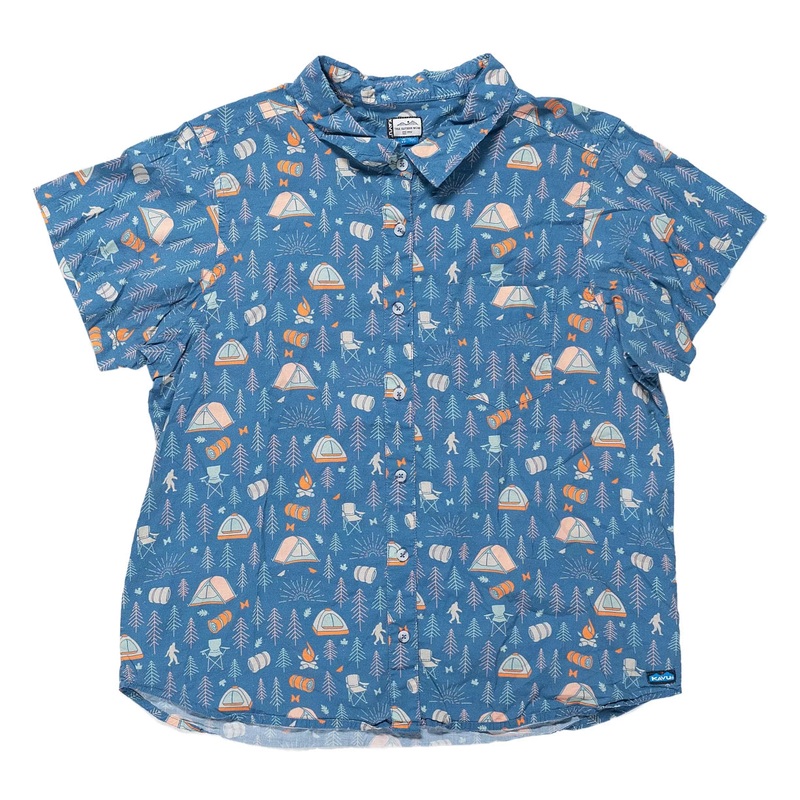 Kavu Girl Party Shirt - Women's L Blue
