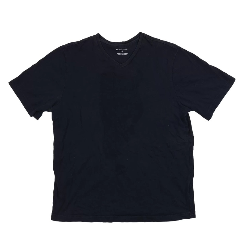 Basic Editions Short Sleeve Shirt L Dark Blue
