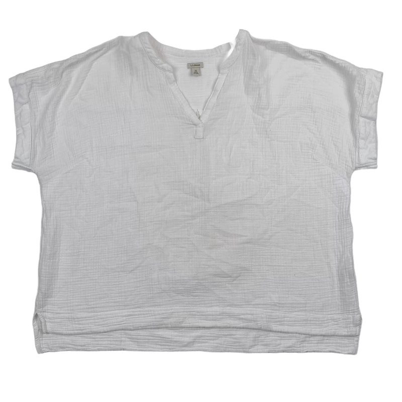 L.L. Bean Cloud Gauze Short Sleeve Shirt - Women's 3X White