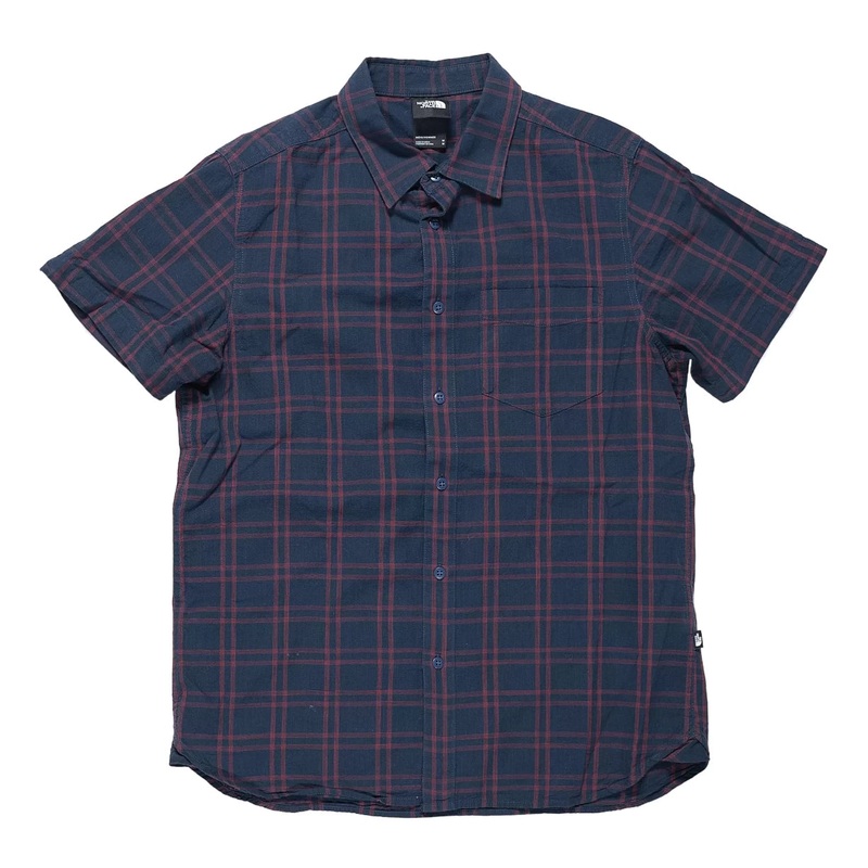 The North Face Hammetts II Short Sleeve Button Up Shirt - Men's M Blue