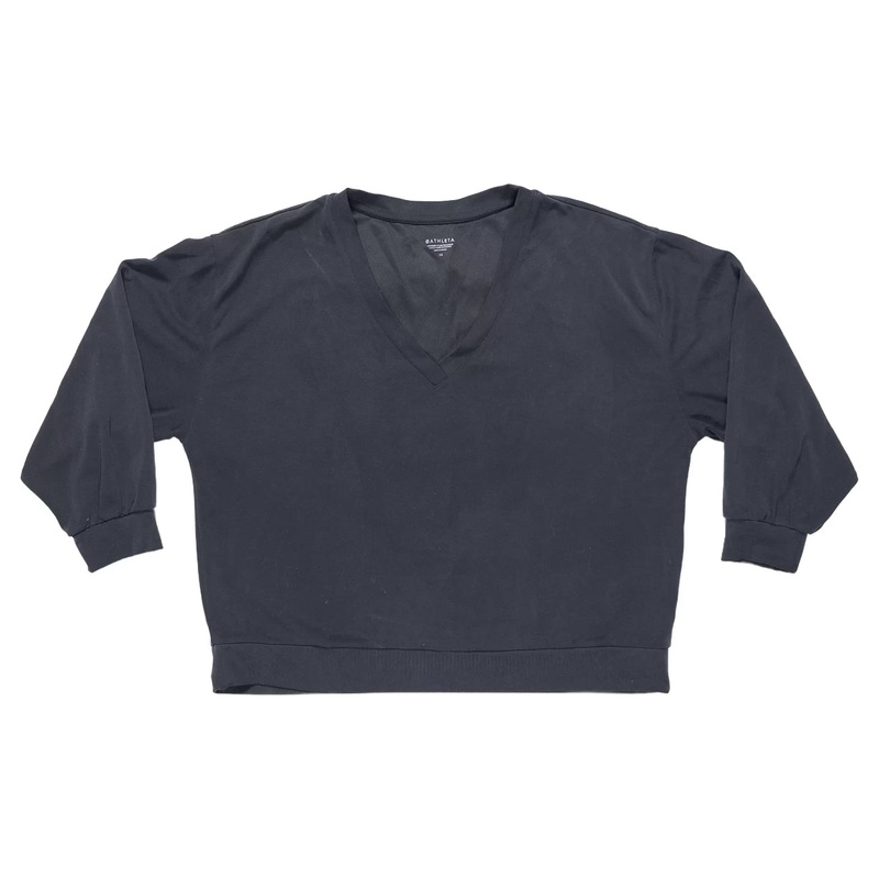 Athleta Essential V-Neck Top 1X Black