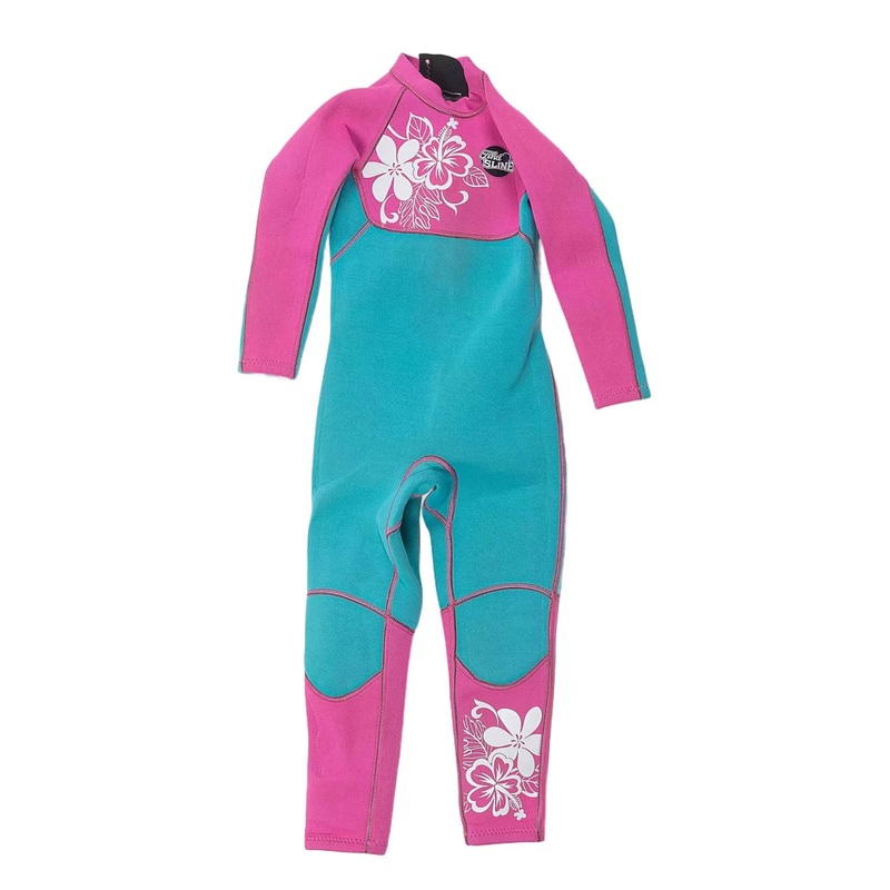 Slinx 3mm Long Sleeve Full Length Wetsuit - Girls' L Light Blue