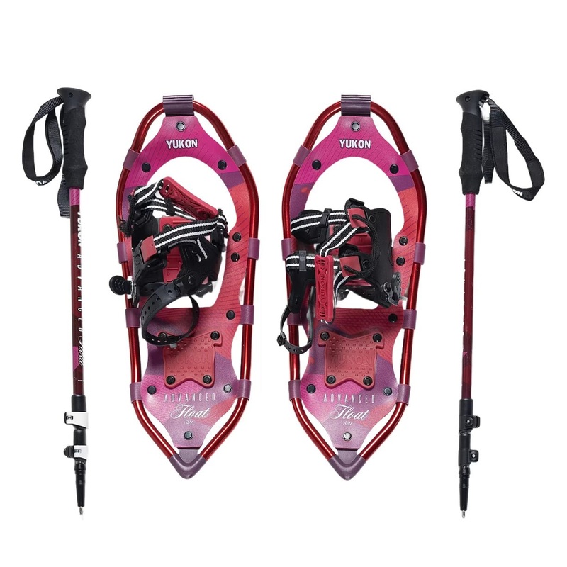 Yukon Charlie's Advanced Float Snowshoe Kit 21" Pink