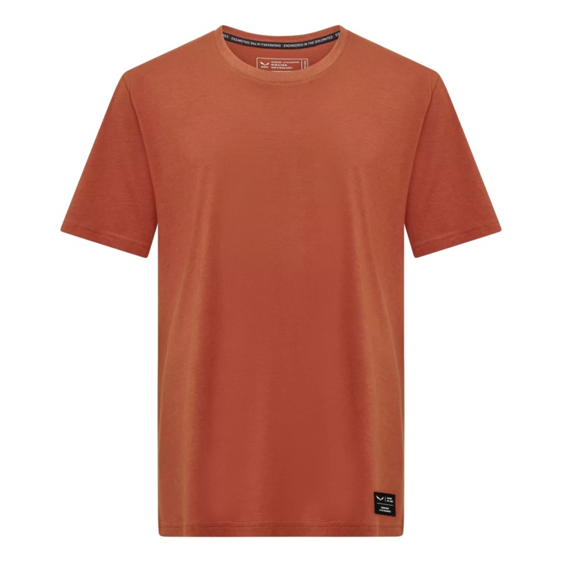 Salewa Eagle Logo Patch T-Shirt - Men's S Bombay Brown