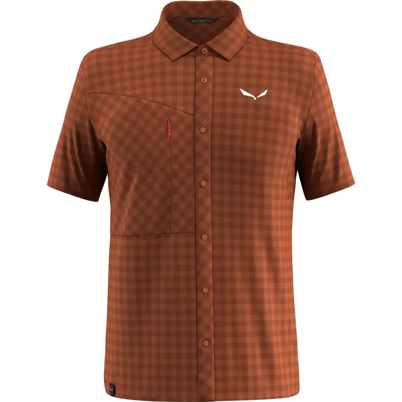 Salewa Puez Dry S/S Shirt - Men's S Bombay Brown