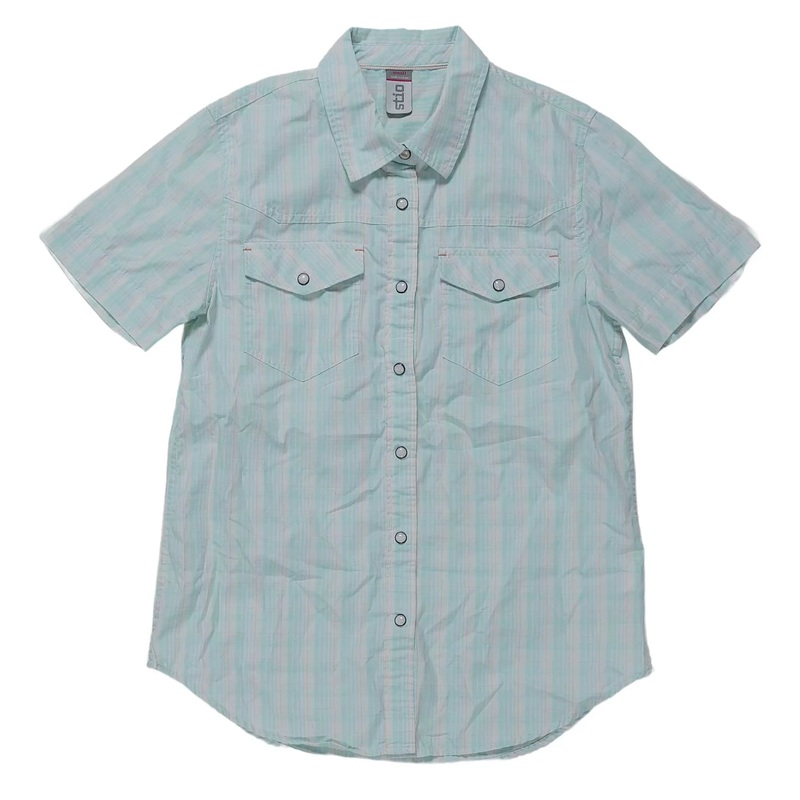 Stio Curtis Camp SS Button Up Shirt - Women's S Green