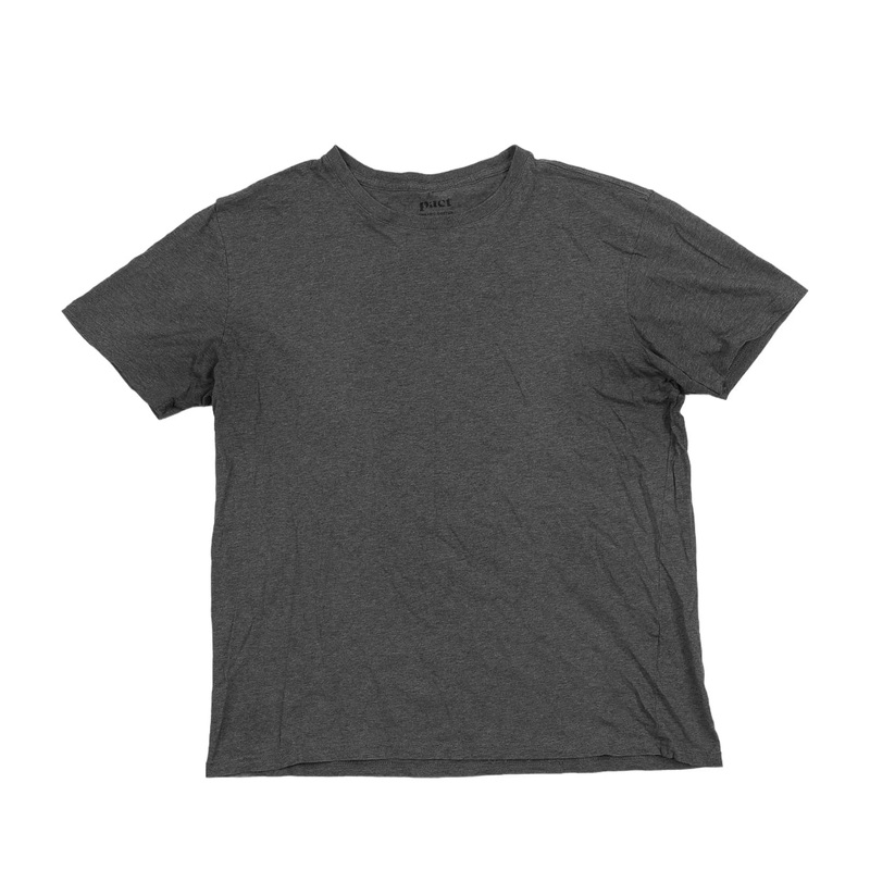 Pact Short Sleeve Crew Neck Tee M Grey