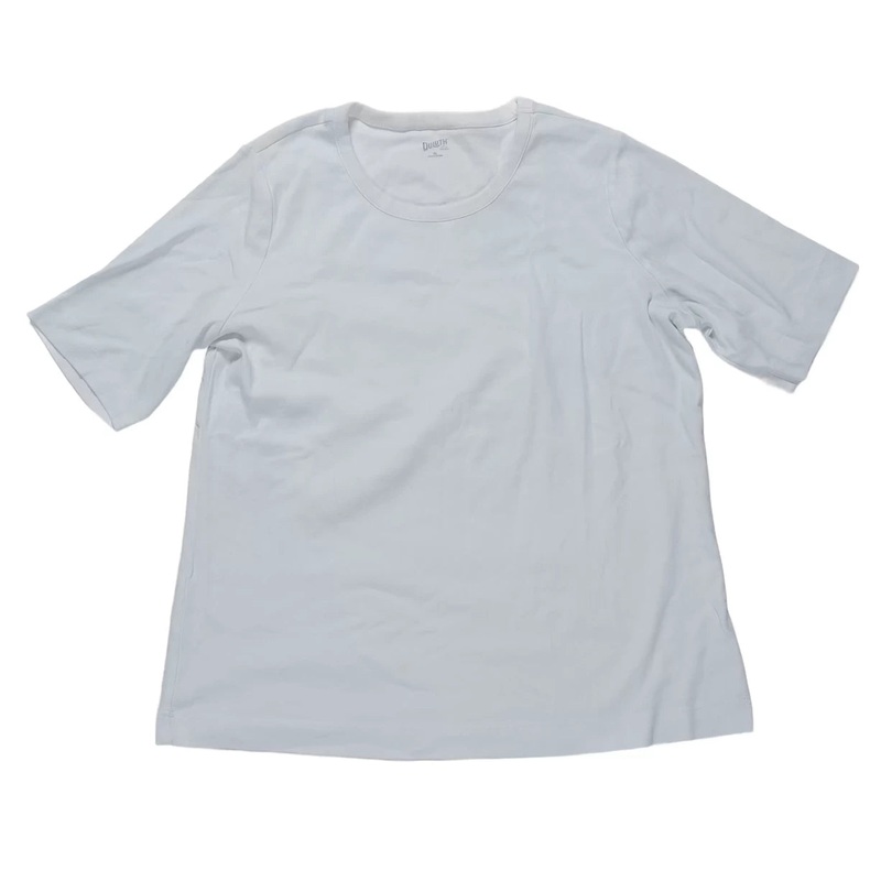 Duluth Trading Co. Longtail T Elbow Sleeve Scoopneck - Women's XL White