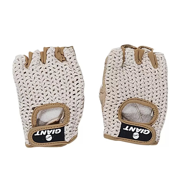 Giant Crochet Cycling Gloves S Tan
