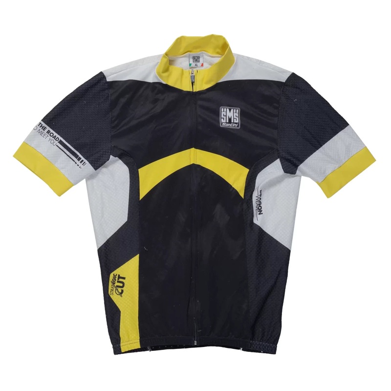 Santini Short-Sleeve Cycling Jersey - Men's XL White/Black