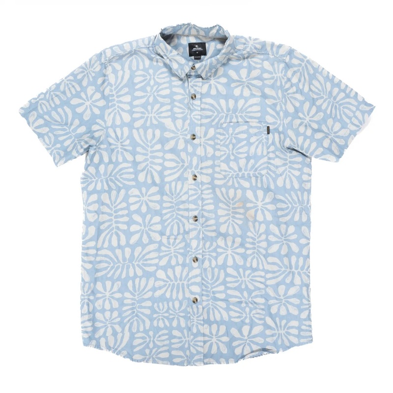 Rip Curl Motion Short Sleeve Shirt - Men's M Blue