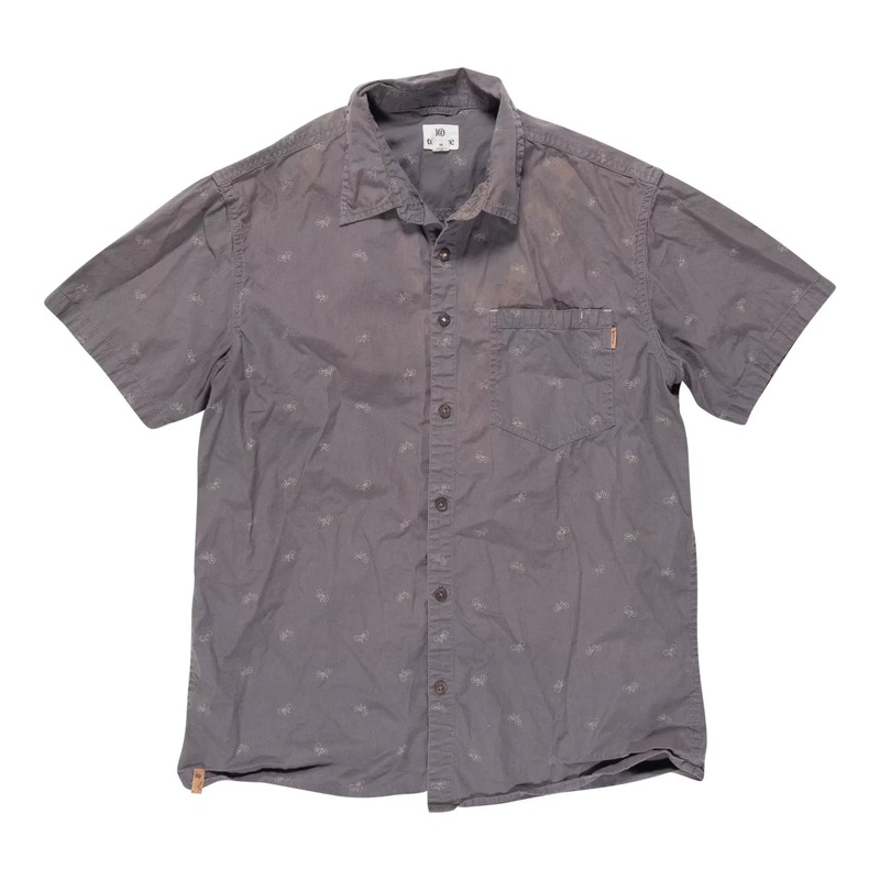 Ten Tree Bike Around Short-Sleeve Shirt - Men's M Grey