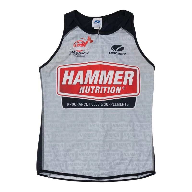 Voler Hammer Nutrition Sleeveless Jersey - Men's L Gray/Red